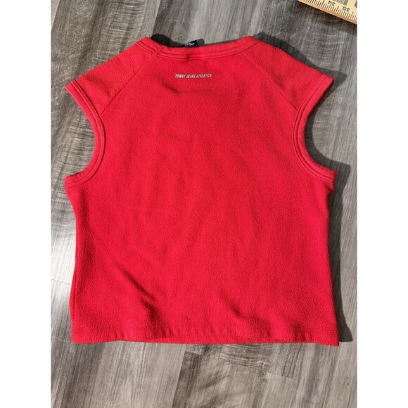 VINTAGE Tommy Hilfiger Shirt Adult Red Tank Top Tommy Y2K Size Read - Picture 5 of 6